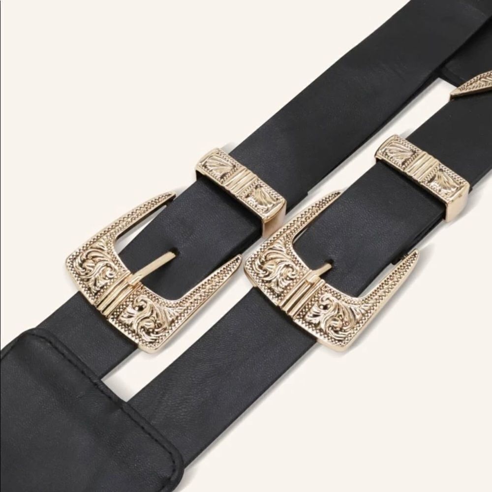 Double buckle statement belt - Picture 4 of 4